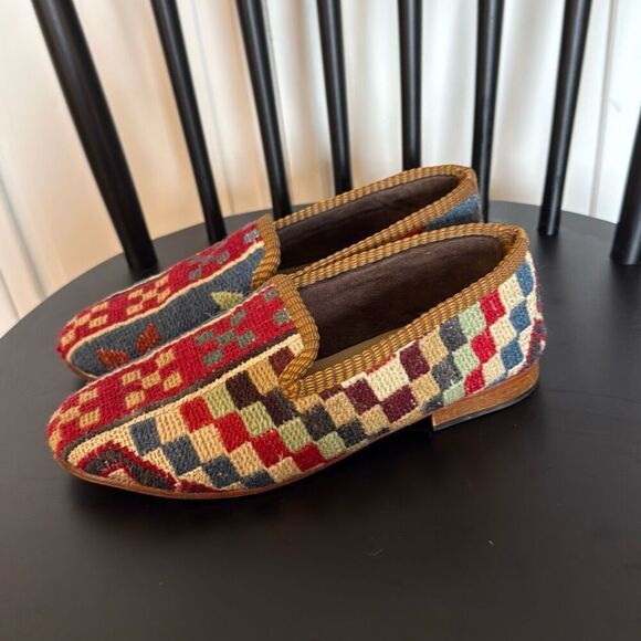 Anthropologie Artemis Designs Havana Smoking Loafers $268 one of a kind 6 - Picture 5 of 11